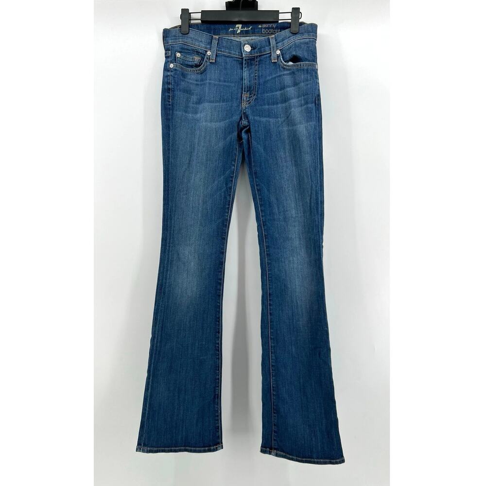 7 For All Mankind | Skinny Bootcut Jeans Medium Wash Made in USA Women's 27